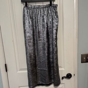Old Navy Metallic Silver Skirt
